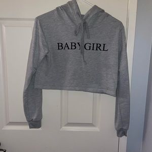 Babygirl Cropped Hoodie - Size: M